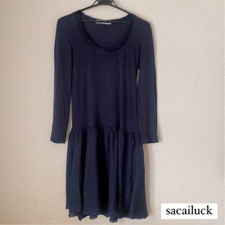 sacailuck サカイラック sacai ネイビーワンピース Sサイズ