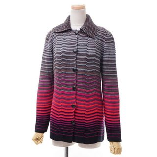 ミッソーニ(MISSONI)の■美品■MISSONI ミッソーニ ニットジャケット カーディガン レディース サイズ40 シェブロン イタリア製 ブランド古着【中古】20220517/GK7261(ニット/セーター)