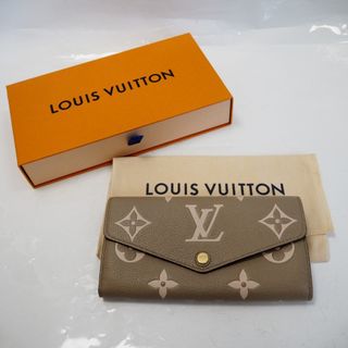 ルイヴィトン(LOUIS VUITTON)のTh963641 ルイ・ヴィトン モノグラム・アンプラント ポルトフォイユ・サラ NM M81049 トゥルトレール クレーム(ベージュ系) 長財布 LOUIS VUITTON 美品・中古(財布)