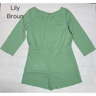 リリーブラウン(Lily Brown)のLILY BROWN リリーブラウン パンツワンピース　背中開きワンピース(その他)