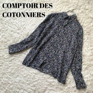 Comptoir des cotonniers - コントワーデコトニエ　シルクブラウス　長袖　シャツ　リバティプリント　36 S