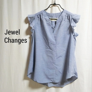 ジュエルチェンジズ(Jewel Changes)のJewel Changes ジュエルチェンジズ フリル ノースリーブ ブラウス(シャツ/ブラウス(半袖/袖なし))