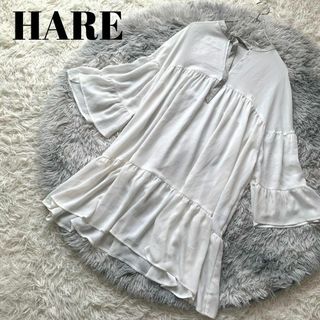 ハレ(HARE)のHARE ハレ　2WAYティアードチュニックブラウス　ホワイト　白(その他)