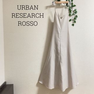 URBAN RESEARCH ROSSO - アーバンリサーチロッソ　リネン　麻　キャミワンピース　ホワイト　フレア　夏