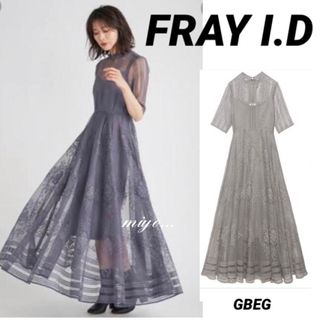 フレイアイディー(FRAY I.D)の[美品]FRAY I.D/オーナメントパネルドレス/GBEG(ロングワンピース/マキシワンピース)