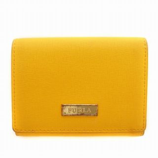 フルラ(Furla)のフルラ FURLA 三つ折り財布 ウォレット レザー ロゴプレート 黄 イエロー(財布)