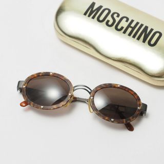 MOSCHINO - ■美品■MOSCHINO モスキーノ《ヴィンテージ》オーバル サングラス MM3010-S ハート装飾 トータスブラウン 1990’s アイウェア アクセサリー ブランド古着【中古】20220616/GK9454