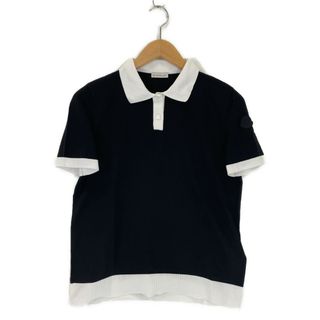 モンクレール(MONCLER)のモンクレール ブラック 21年 POLO TRICOT ウール ニット ポロシャツ M(タイツ/ストッキング)