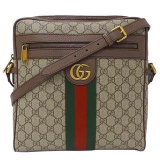 グッチ(Gucci)のグッチ GUCCI バッグ メンズ ブランド オフィディア ショルダーバッグ  GGスプリーム ブラウン 547934 おしゃれ 肩がけ 斜めがけ おでかけ ゴールド金具 茶色 【中古】(ショルダーバッグ)