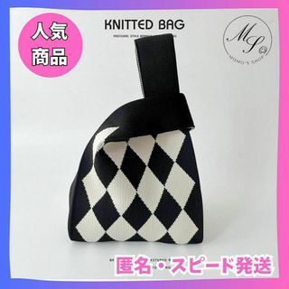 ⑧【2点目100円引】ミニ　ニットバッグ トート マザーズバッグ エコバッグ(トートバッグ)