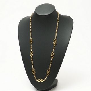 ジバンシィ(GIVENCHY)の■美品■GIVENCHY ジバンシィ《ヴィンテージ》ダブルG ロング ネックレス ゴールドチェーン GGロゴ old vintage アクセサリー ブランド古着【中古】20220715/GL1082(ネックレス)