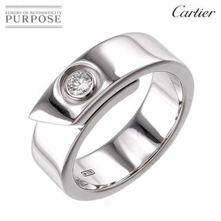 カルティエ(Cartier)のカルティエ Cartier アニバーサリー #48 リング ダイヤ 1P K18 WG ホワイトゴールド 750 指輪 VLP 90229281(リング(指輪))