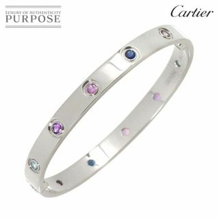 カルティエ(Cartier)のカルティエ Cartier ラブ ブレス マルチストーン #16 K18 WG ホワイトゴールド 750 ブレスレット バングル【証明書】 VLP 90229785(ブレスレット/バングル)