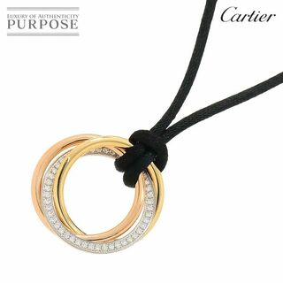 カルティエ(Cartier)のカルティエ Cartier トリニティ ダイヤ ネックレス 58cm K18 YG WG PG 750 スリーカラー VLP 90229982(ネックレス)
