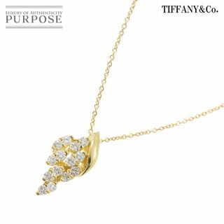 ティファニー(Tiffany & Co.)のティファニー TIFFANY&Co ダイヤ　ネックレス 41cm K18 YG イエローゴールド 750 リーフ VLP 90231181(ネックレス)
