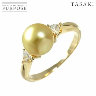 タサキ(TASAKI)のタサキ TASAKI 白蝶真珠 8.6mm ダイヤ 0.13ct リング 14号 K18 YG 指輪 田崎真珠 VLP 90233062(リング(指輪))