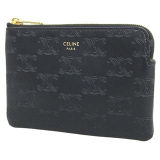 セリーヌ(celine)のCELINE(セリーヌ) トリオンフ コイン＆カードポーチ 小銭入れ・コインケース 財布 ポーチ 小物入れ カーフ ブラック黒 ゴールド金具 10C663BFU.38NO レディース 40802095466【中古】【アラモード】(コインケース)