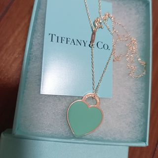 Tiffany & Co. - ティファニー リターントゥネックレス ハート 925 シルバー 青 ブルー