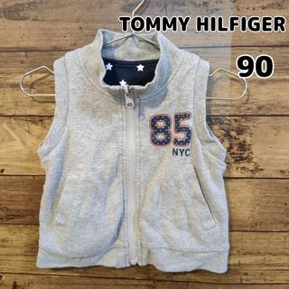 トミーヒルフィガー(TOMMY HILFIGER)の【TOMMY HILFIGER】リバーシブルベスト　スウェット地　薄手　90cm(ジャケット/上着)