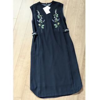 【OLIKA】刺繍入りノースリワンピ(ロングワンピース/マキシワンピース)