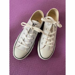 コンバース(CONVERSE)のコンバース　レザースニーカー23.0(スニーカー)