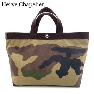 エルベシャプリエ(Herve Chapelier)の美品✨エルベシャプリエ　704W コーデュラスクエアトート　カモフラ　A4可(トートバッグ)