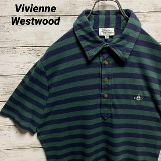 ヴィヴィアンウエストウッド(Vivienne Westwood)のa153【人気の48サイズ】ヴィヴィアンウェストウッド　刺繍　オーブ　ポロシャツ(ポロシャツ)