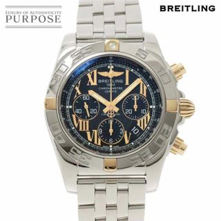 ブライトリング(BREITLING)のブライトリング BREITLING クロノマット44 ビコロ IB0110 クロノグラフ メンズ 腕時計 デイト ブラック PG 自動巻き Chronomat44 VLP 90231668(腕時計(アナログ))