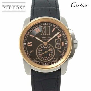 カルティエ(Cartier)のカルティエ Cartier カリブル ドゥ カルティエ コンビ W7100051 メンズ 腕時計 ブラウン PG 自動巻き Calibre de Cartier VLP 90235387(腕時計(アナログ))