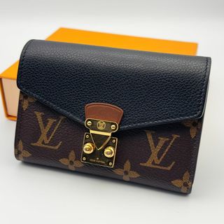 ルイヴィトン(LOUIS VUITTON)の【超極美品】ルイヴィトン　モノグラム　ポルトフォイユ パラス　コンパクト　黒(財布)