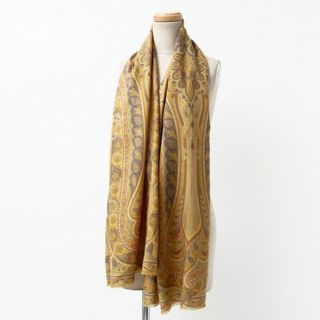 エトロ(ETRO)の■美品■ ETRO エトロ ペイズリー ロング スカーフ ストール ショール《70cm×164cm》イタリア製 ウール×シルク アクセサリー ブランド古着【中古】20220912/GL6018(バンダナ/スカーフ)