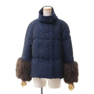 タトラス(TATRAS)の■美品■TATRAS × ALBINO タトラス アルビーノ Rライン ダウンコート ダウンジャケット LTA4AB4373 サイズ2 ツイード ラクーン ファー装飾 ポーランド製 ブランド古着【中古】20220902/GL6539(ダウンジャケット)