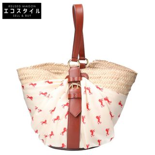 クロエ(Chloe)のクロエ 【美品】PANIER パニエ ホースフェリー かごバッグ/(かごバッグ/ストローバッグ)