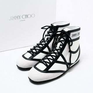 JIMMY CHOO - ■未使用品■ JIMMY CHOO ジミーチュウ《KATO HI/F》ハイトップ スニーカー サイズ39 (25cm相当) 異素材 イタリア製 20221007/GL8521