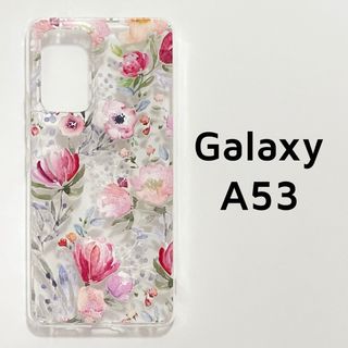 Galaxy A53 5G クリア 花 ソフトケース カバー 透明(Androidケース)