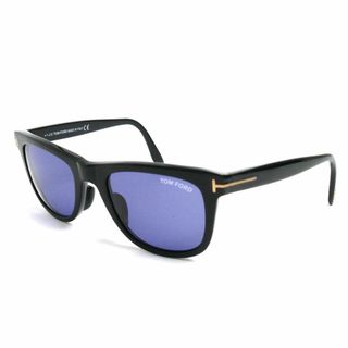 TOM FORD - TOM FORD トムフォード レオ サングラス ブラック ブルー Leo TF336 01V 52□21 145 メンズ【中古】