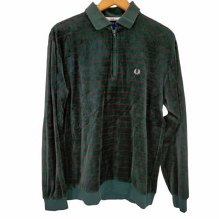 フレッドペリー(FRED PERRY)のFRED PERRY(フレッドペリー) ボーダー ベロア ジップ ポロシャツ(ポロシャツ)