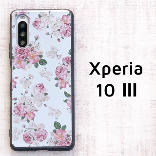 Xperia 10 Ⅲ ケース 白 花 ローズ(Androidケース)