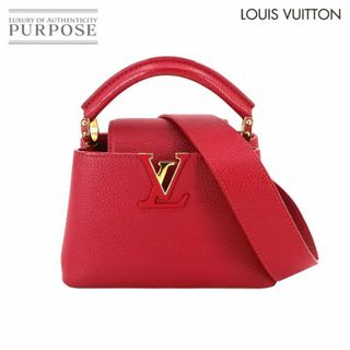 LOUIS VUITTON - ルイ ヴィトン LOUIS VUITTON カプシーヌ MINI 2way ハンド ショルダー バッグ トリヨンレザー スカーレット M56845 RFID VLP 90216329