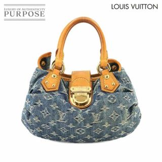 ルイヴィトン(LOUIS VUITTON)のルイ ヴィトン LOUIS VUITTON モノグラム デニム プリーティ ハンド バッグ キャンバス レザー ブルー ゴールド 金具 M95020 VLP 90234478(ハンドバッグ)