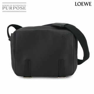 LOEWE - 新品同様 ロエベ LOEWE ミリタリー メッセンジャー XS ショルダー バッグ レザー ブラック シルバー 金具 VLP 90235530