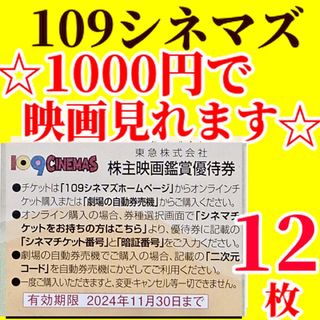 東急109シネマズ 映画鑑賞優待券T(その他)