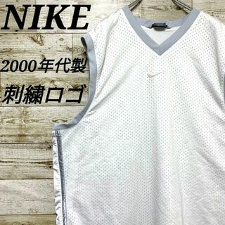 NIKE - 【w456】USA古着ナイキ00sバスケットユニフォームゲームシャツノースリーブ
