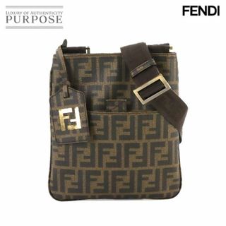 フェンディ(FENDI)の新品同様 フェンディ FENDI ズッカ柄 ショルダー バッグ PVC ブラウン 7VA214 VLP 90235727(ショルダーバッグ)