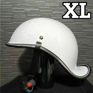 XL ダックテール ホワイト　ヘルメット　半ヘル　キャップ　半帽(ヘルメット/シールド)