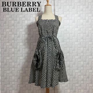 バーバリーブルーレーベル(BURBERRY BLUE LABEL)のバーバリーブルーレーベル ワンピース ギンガムチェック ホース刺繍(ひざ丈ワンピース)