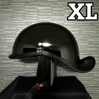 XL ダックテール ブラック　ヘルメット　半ヘル　キャップ　半帽(ヘルメット/シールド)