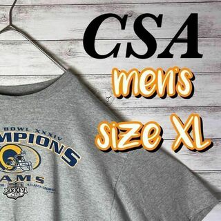 【US古着　送料無料】CSA デザインTシャツ サイズXL ライトグレー(Tシャツ/カットソー(半袖/袖なし))