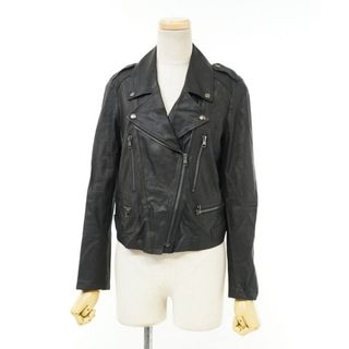 ■未使用品■Rautus ロゥタス ライダースジャケット R61-JR8002 NEW GOAT LEATHER BIKER JACKET ゴートレザー バイカー ジャケット レディース サイズ36 ブラック 黒  ロウタス20221116/GM1234(ノーカラージャケット)