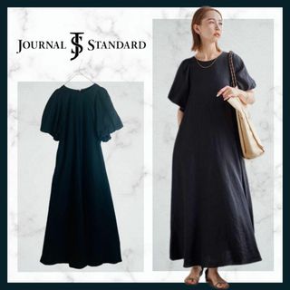 ジャーナルスタンダード(JOURNAL STANDARD)の681＊新品　ジャーナルスタンダード　リネンパフスリーブマキシワンピース麻100(ロングワンピース/マキシワンピース)